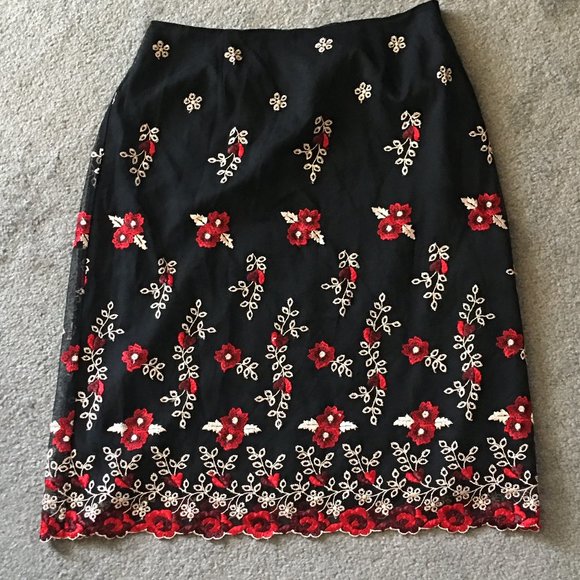 Carole Little Floral Print Skirt - Picture 1 of 2